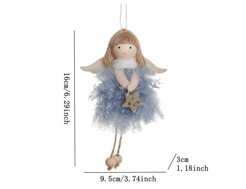 1/3PCS Angel Doll Felt Dress with Wings Girl Pendant Christmas Holiday Gift Scene Decoration Props Christmas Decoration 2025