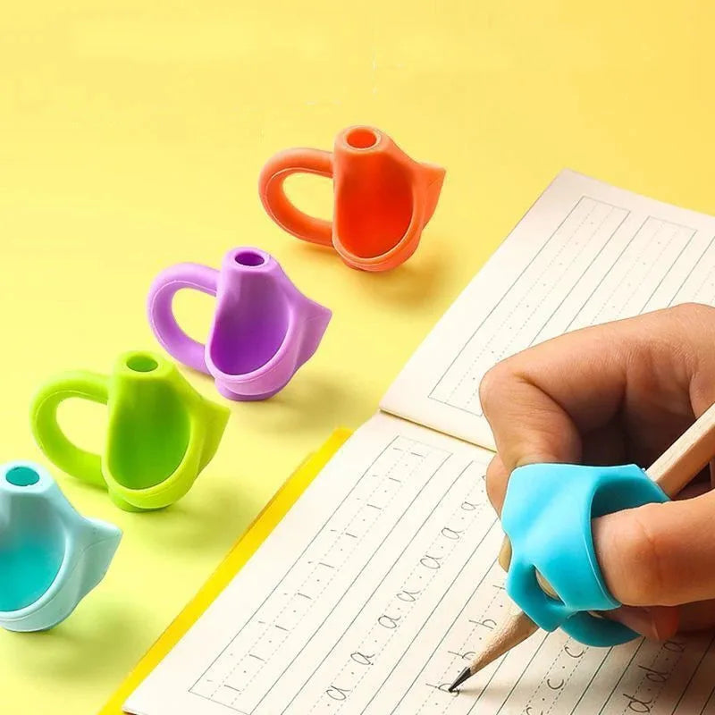 1/2/4/10/20pcs Three-Finger Children Pencil Pen Holder Silicone Student Posture Correct Learning Writing Tool Correct Device