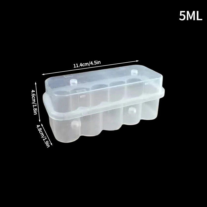 3/5/7/10mL Vial Storage Case Mini Vial Storage Box Transparent Storage Case Peptide Vial Organizer Refrigerator Organizer