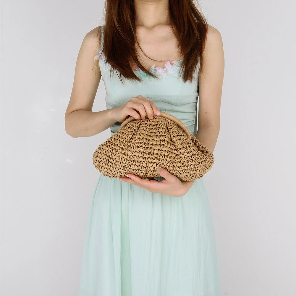 Women Straw Crossbody Bag