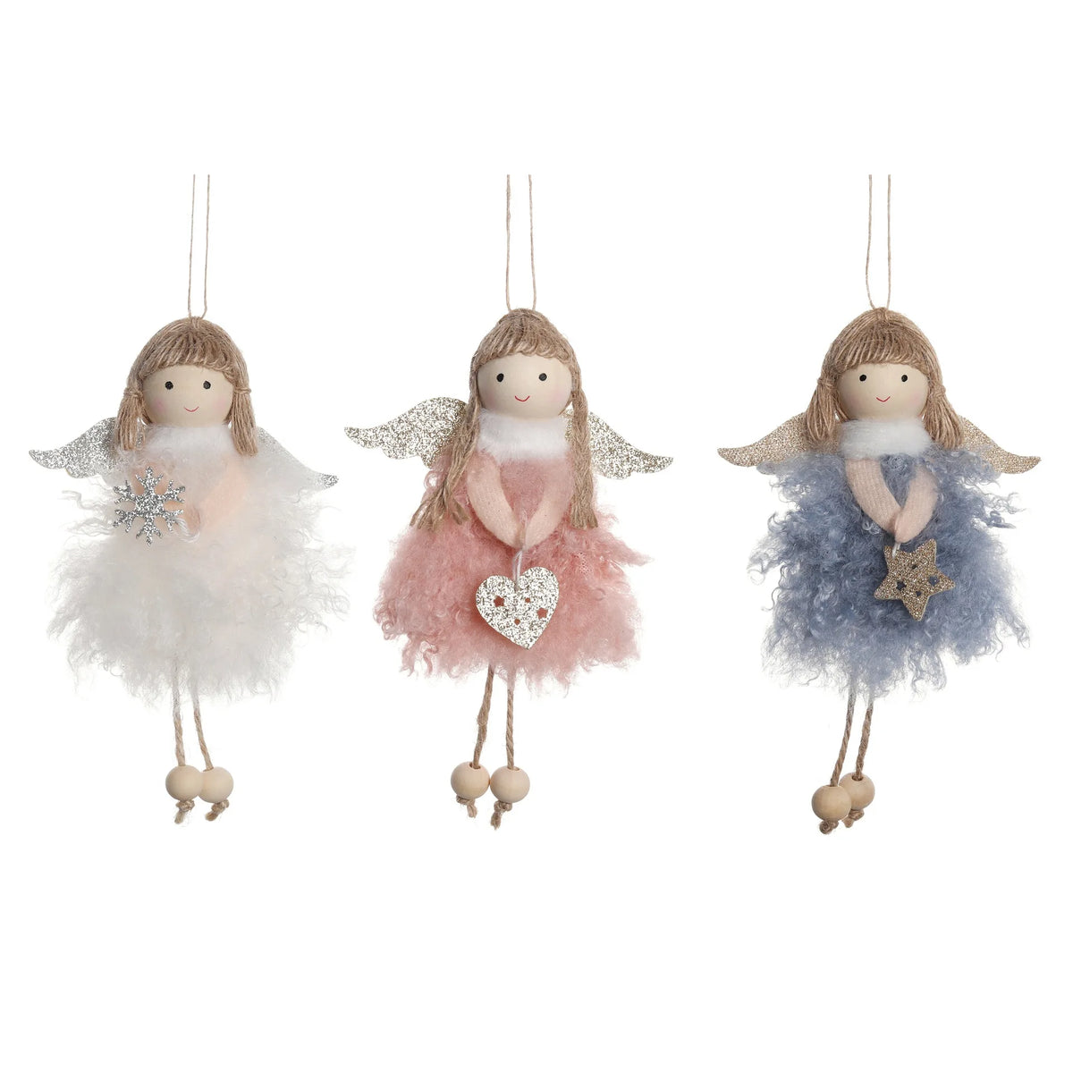 1/3PCS Angel Doll Felt Dress with Wings Girl Pendant Christmas Holiday Gift Scene Decoration Props Christmas Decoration 2025