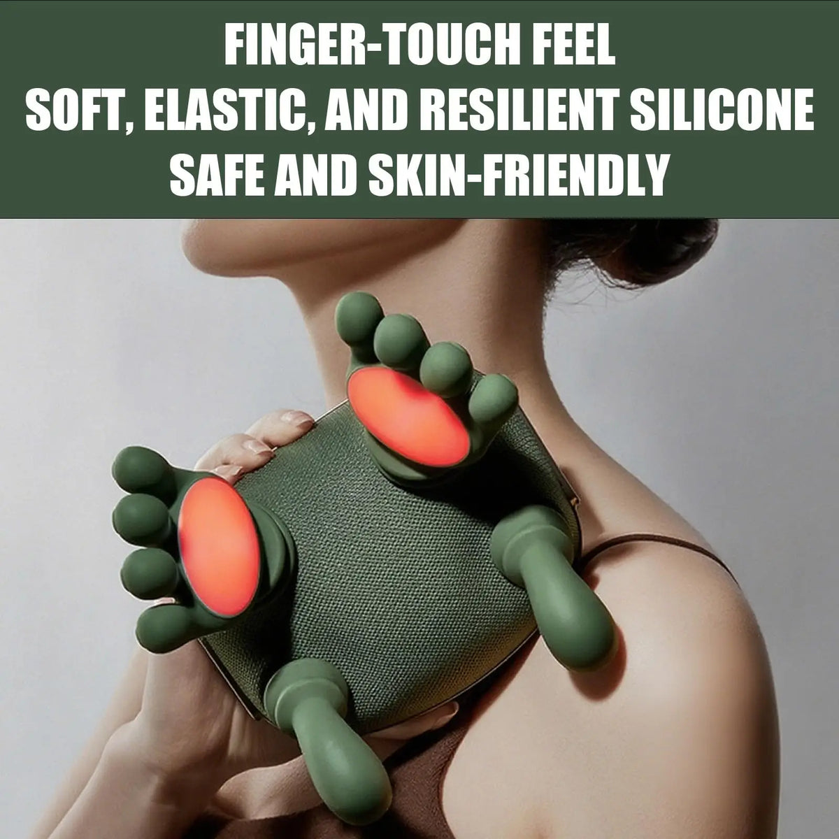 Neck Massager for Pain Relief Deep Tissue with Fingers Bionic Portable Cordless Electric Shiatsu Shoulder Massage with Heat