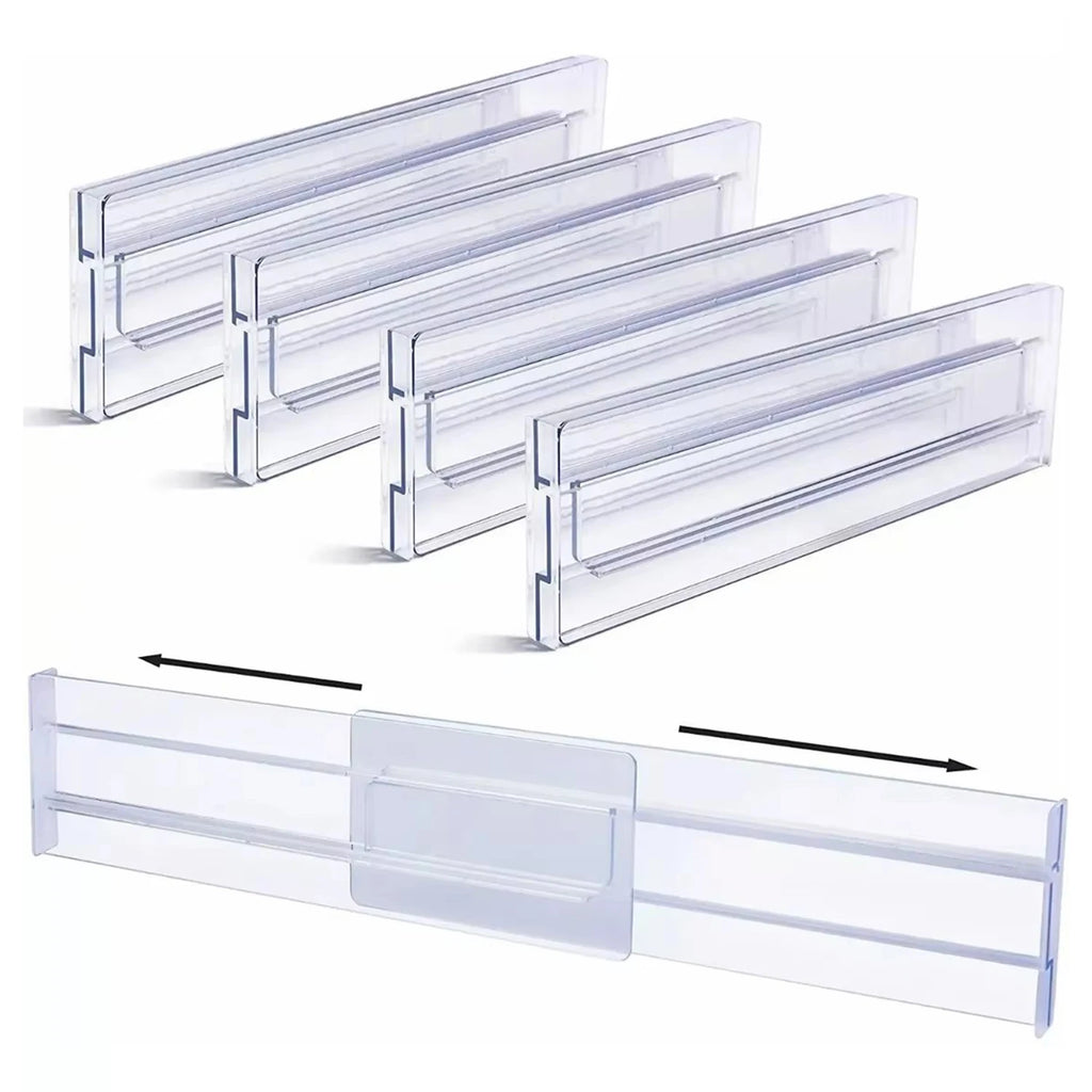 1/2/4/6/8PCS Drawer Wardrobe Dividers Organizers Expandable From Kitchen Drawer Organizer, Clear Plastic Partition Plate Tools