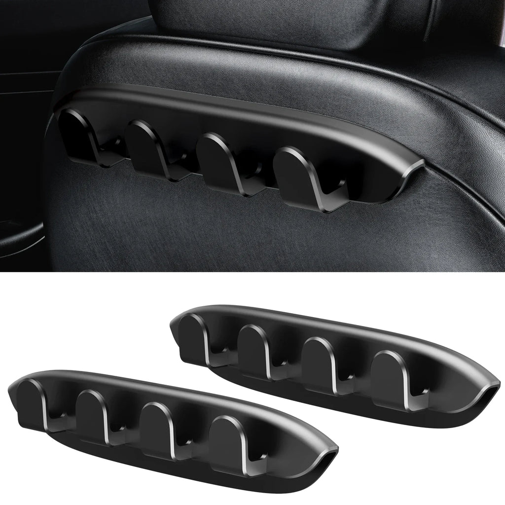 Hipacool 2 Pcs Car Seat Headrest Hook for Tesla Model Y 3 Accessories Storage Organizer Hooks Car Bag Purses Bag Keys Hat Hanger