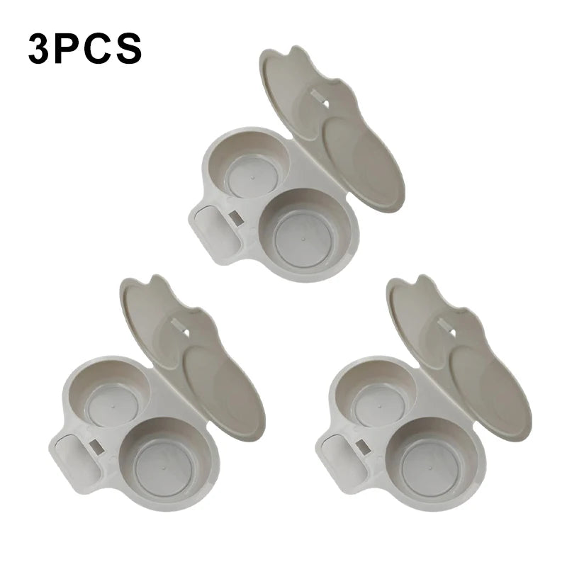 2 Cavity Microwave Egg Poacher Kitchen Round Steamed Egg Cooking Mould With Cover Reusable Non-stick Omelet Poached Egg Tool