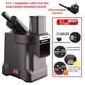 4 In 1 Dual-Feed Electric Food Chopper: Automatic Potato Dicer & French Fry Cutter for Carrot, Onion, Cucumber 110V 220V