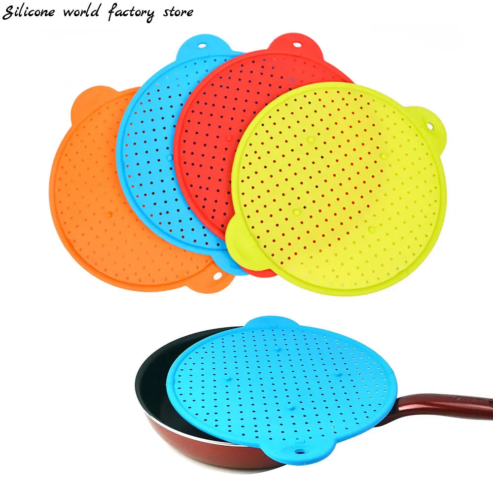 Silicone World Silicone Splash-Proof Net Oil-Proof Splash Cover Pot Pad Steamer Pad Pot Lid Water Filter Strainer Kitchen Tools