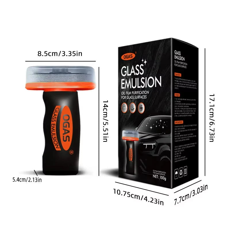 OGAS Car Glass Cleaner Gel & Foam Windshield Watermark Remover Anti-Fog Coating, Fast Cleaning Rainproof for Car Glass Windows
