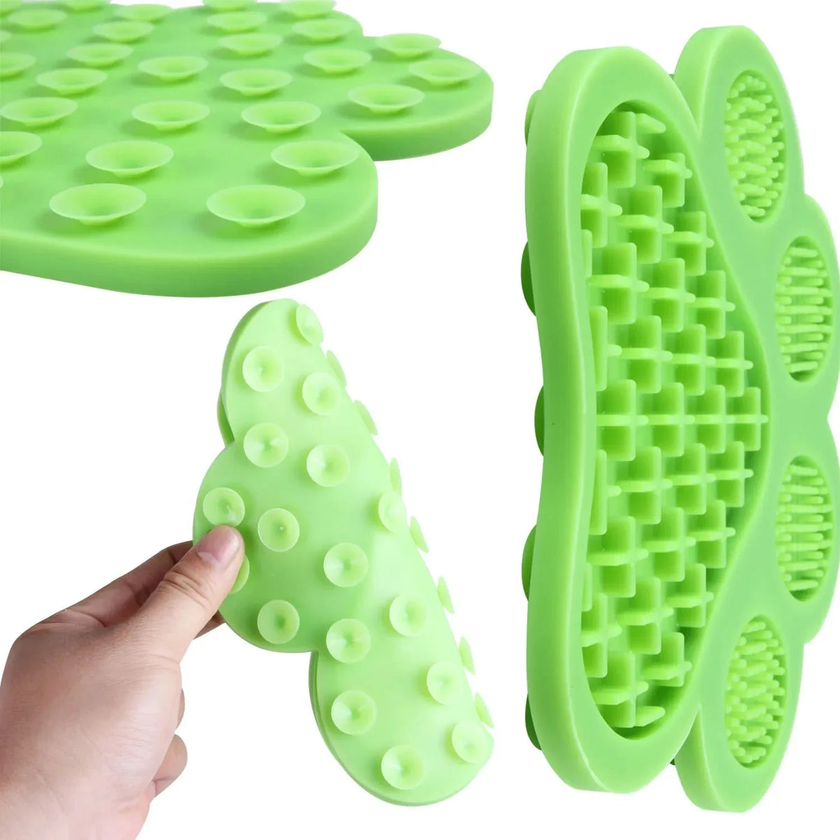 Dog Paw Silicone Pet Licking Mat Pet Slow Food Tray Dog Bath Distraction Silicone Dog Suction Cup Food Guard Training