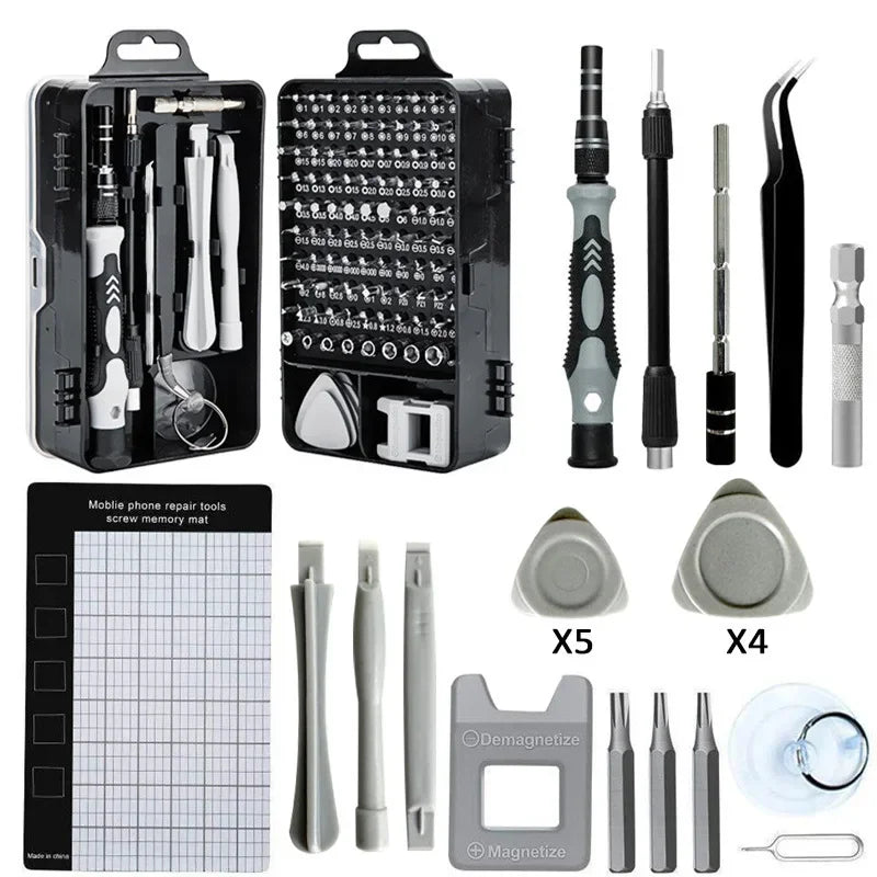 115-In-1 screwdriver set, strong magnetic mobile phone home disassembly computer multi-functional maintenance tool
