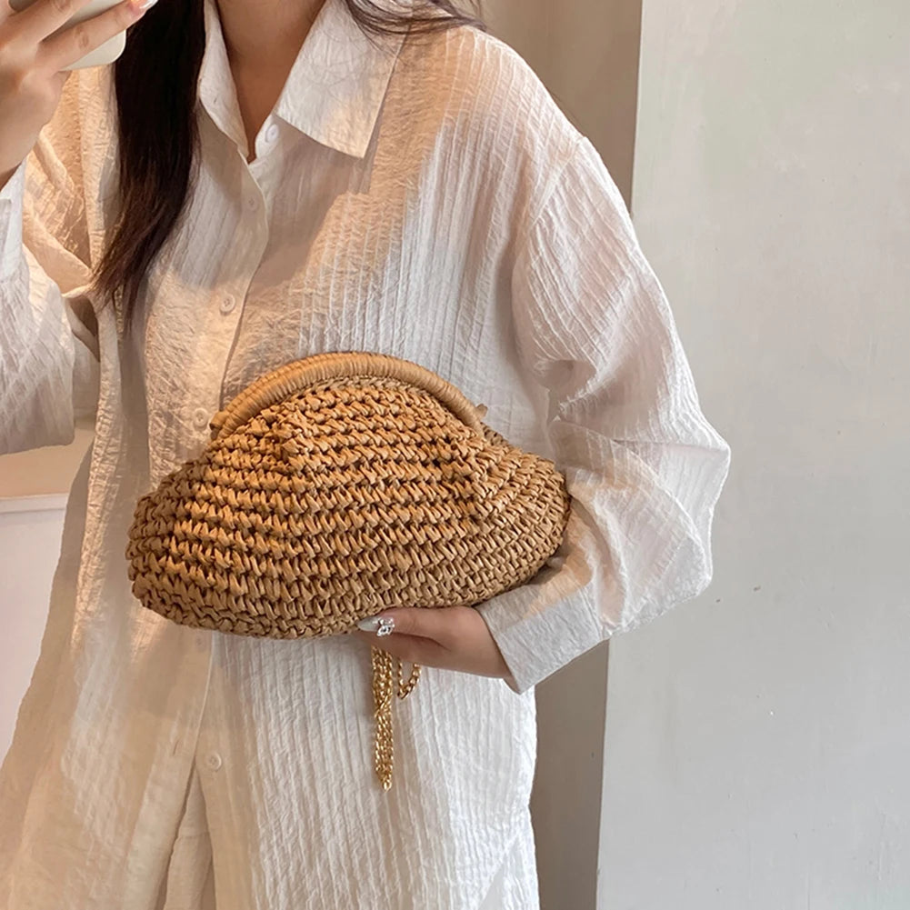 Women Straw Crossbody Bag