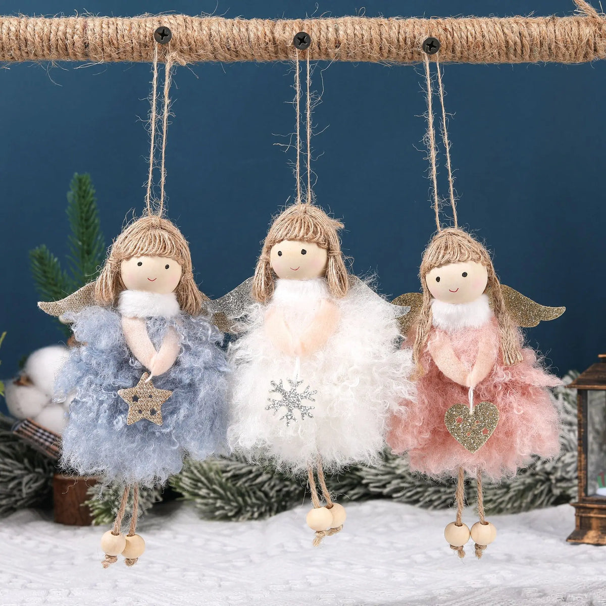 1/3PCS Angel Doll Felt Dress with Wings Girl Pendant Christmas Holiday Gift Scene Decoration Props Christmas Decoration 2025
