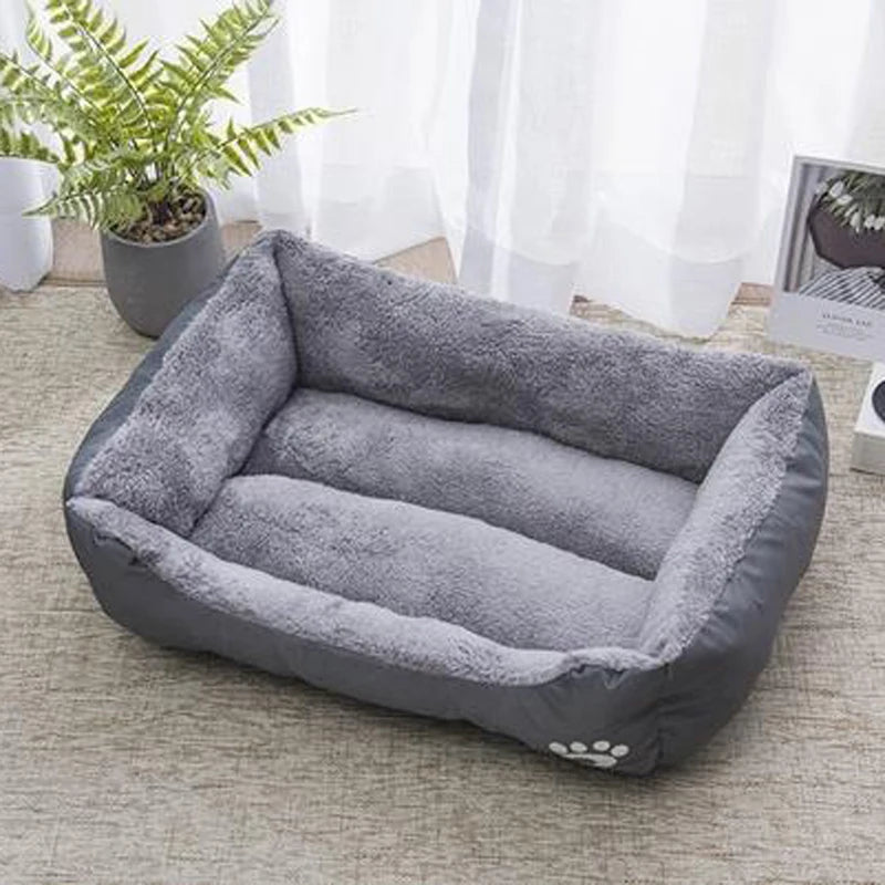 Plush Black Dog Bed